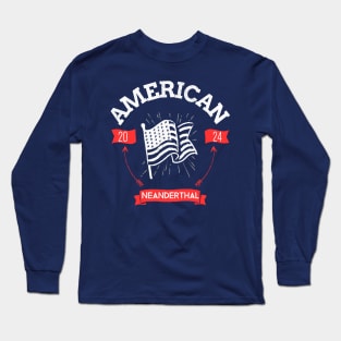 Vintage American Neanderthal Long Sleeve T-Shirt